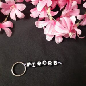 #I <3 ORB Black and White mini keychains